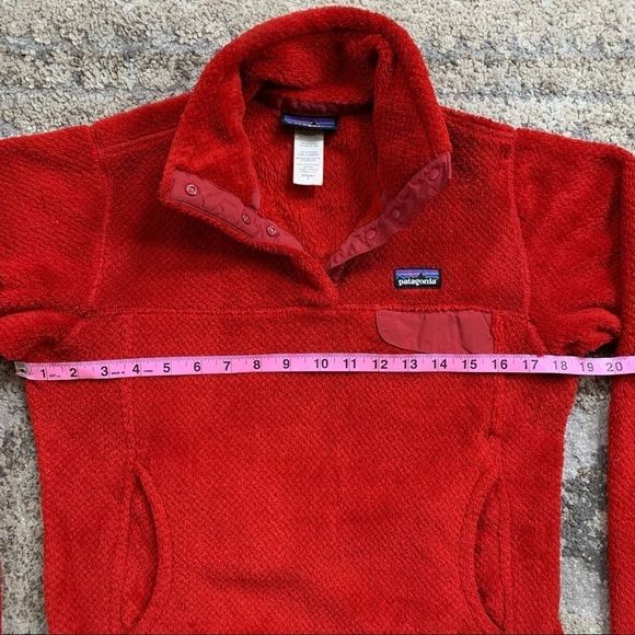 Patagonia Red ReTool Snap-T Pullover Sweater Small - Picture 9 of 9